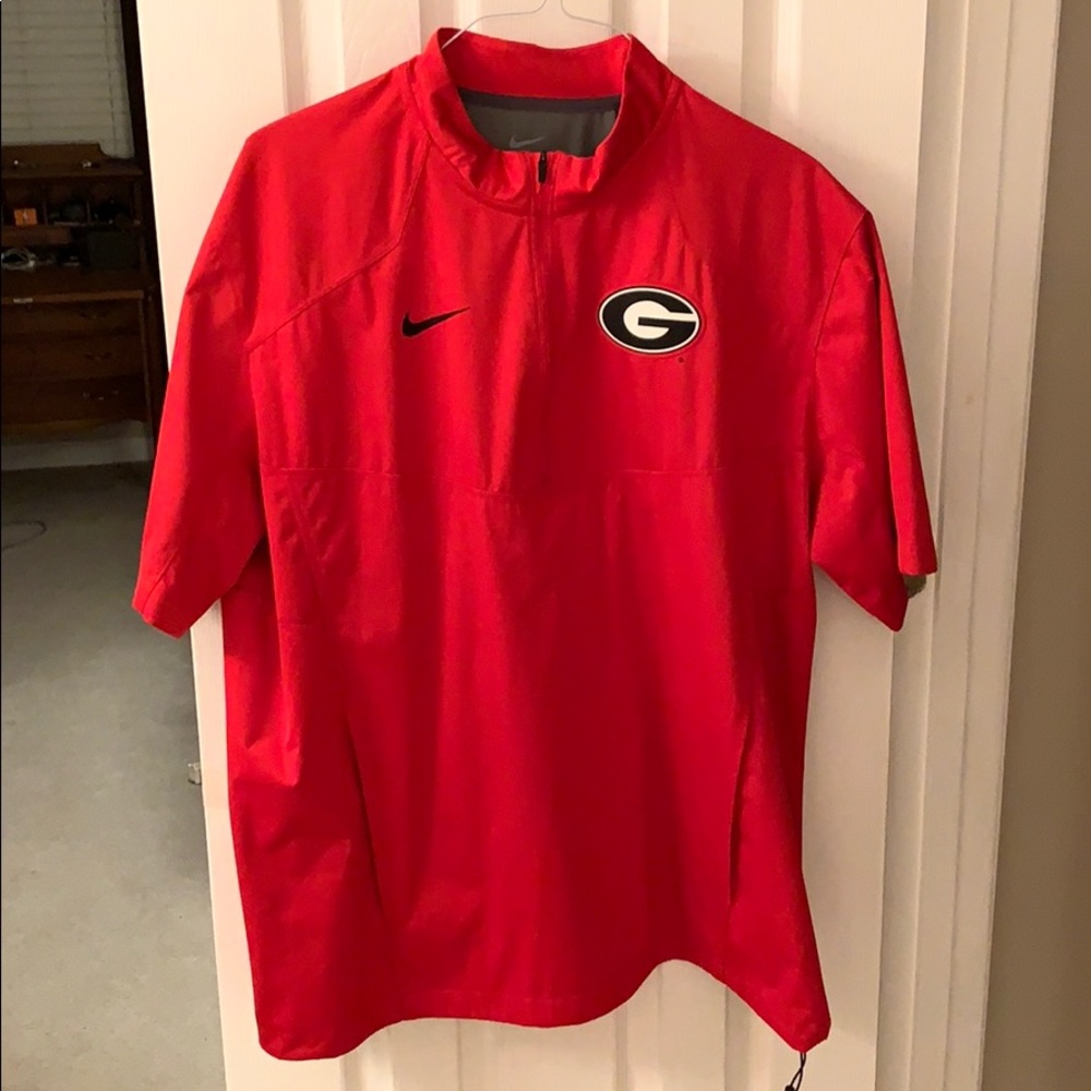 Nike Georgia Short Sleeve Quarter Zip Size L